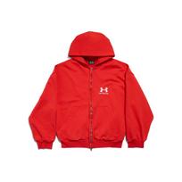 Balenciaga X Under Armour Zip Up Hoodie Regular Fit 803264TRVB86540 M-No Original Gift Bag Or Gift Box raudona