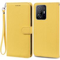 Dėl Xiaomi 11T dėklo Odinė piniginė Atverčiamas dėklas Dėl Xiaomi 11T telefono dėklo Dėl Xiaomi 11T Pro Piniginės dangtelis Coque Fundas Korpusas Capa Xiaomi 11T Pro yellow