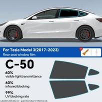 Pre Cut Window Tint Film For Tesla Model 3 2020 2021 2022 2023 2024 Highland TPU Car Sticker Privacy Auto Glass Protection Rear 50 percent