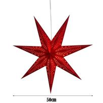 Sulankstomi tuščiaviduriai žvaigždės pakabukai Kalėdiniai papuošalai Žvaigždės šviestuvo gaubtas Namų dekoras Red-50cm