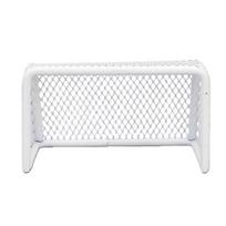 Stainless Steel Frame Mini Soccer Goal 11*6.5*6cm Desktop Mini Goal  Aquarium Decoration 11*6.5*6cm white