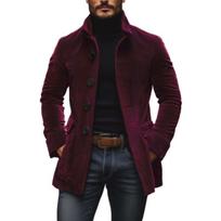 New Men's Faux Leather Jacket, Casual Lapel Fall Winter Fashion Outerwear XXXL black