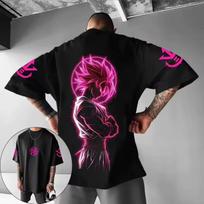 Dragon Ball Japanese Anime Goku Men's T-shirt Summer Cotton Y2k Summer unisex Loose and Breathable cotton T-shirt Top 150 gray