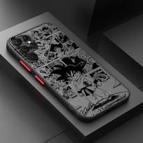 D-Dragon Balls Saiyans Gokus 3 Samsung A73 A72 A54 A53 A52S A34 A32 A33 A24 A23 A22S A02 Lite Frosted Translucent Phone Case Samsung A33 5G black