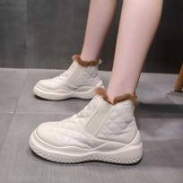 Moteriški sniego batai su vilnos pamušalu, sutvirtinti, rudens ir žiemos ankle boots, Šiaurės Rytų medvilne paminkštinti batai, neperšlampami, neslystantys, šilti, įsispiriami,  duonos  batai 40 gray