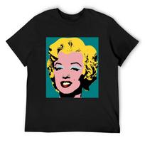 Andy Warhol marškinėliai gatvės stiliaus per dideli grafiniai marškinėliai grafika grafiniai marškinėliai vyrams sportiniai marškinėliai M yellow