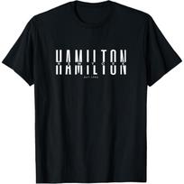 Hamilton New York Modern Minimalist Design T-Shirt(1) XXXXXL juoda