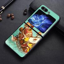 Anime One P-Pieces Luffy dėklas Samsung Galaxy Flip7 FE Flip3 Flip6 Flip4 Z Flip 7 6 5 4 3 Flip5 nugarėlės telefono dangtelis Funda Galaxy Z Flip7 FE blue
