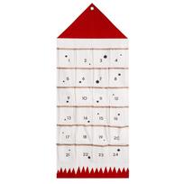 Wall Hanging Decor Xmas 2025 Christmas Advent Calendar with 24 Pockets Reusable Countdown Calendar Home Christmas DIY Decoration Calendars white