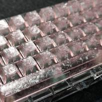 Carbon Fiber Transparent Side-Engraved Keycaps, 119-Key Set Compatible with WOOTING Little Bee Magnetic Switch Mechanical Keyboards gray