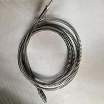 Professional drain cleaning and dredging tool with break-resistant spring, drain 1m gray