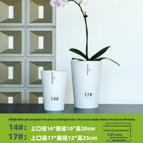 Heat-Resistant Black Plastic Plant Pot for Agave and Phalaenopsis - Eco-Friendly, Thickened for Living Room or Desktop Bare Pot 14# (Diameter 14cm) gray