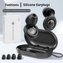 Reusable Silicone Anti-Noise Ear Plugs for Sleeping Concerts Travel Factory gray