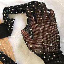 S Seksualios deimantinės kojinės iki šlaunų Blizgančios tinklinės pėdkelnės su kalnų krištolu Kūno spalvos aptemptos moteriškos kojinės Lingerie Kojinės Mada Aptemptos # XS-3XL brown