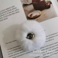 4-10cm Brooch Pom-pom Faux Rabbit Fur Tail Ball, Plush DIY Clothing Accessory. 4cm Korean Pink gray