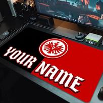 Custom Name Eintracht Frankfurt Mouse Pad Large Gaming Table Cushion Non-slip Laptop Tablet Big Mousepad XXL Mat Mini PC Playmat With Lock edge_XIA 30cmx60cm(11.8x23.6inch) red