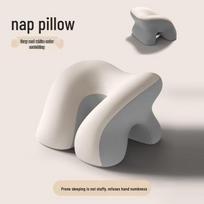Hug-Style Nap Pillow for Office & School Desks - Ergonomic Prone Chest Pillow for Lunch Breaks 28*25*18 cm gray