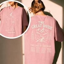 Noah Kahan The Great Divide Tour  Printed Tshirt Cotton Unisexs Womens Popular Oversized Comfortable and casual M white