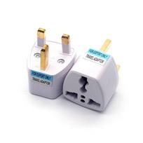 Type G UK Travel Plug Adapter, Grounded Universal US EU AU to 3 Pin AC Power Socket for Home Travel & Electronic Devices 2pcs white UK