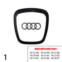 Automobilio vairo centrinio logotipo lipdukai, apdailos rėmelio dekoravimo žiedas, dangtelis, skirtas AUDI A3 A4 A5 A6L A4L A8 Q5 Q3 Q7 Q8, aksesuarai 1 Set For Audi