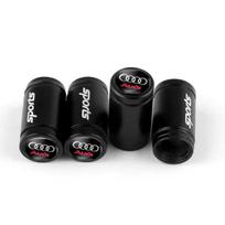 4Pcs S Sports Logo Car Wheel Tire Valve Caps Cover Accessories For Audi A6 C7 A7 Q3 Q5 Q7 S3 RS6 RS7 A1 A2 A3 A4 B8 8P B9 8V A5