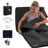 VEVOR Infrared Sauna Blanket 185 x 90 cm, Portable PU Leather Sauna Bag, Even Heating for Home Detox & Relaxation, Temp Control & Timer 185 x 90 x 2 cm