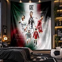 Sieninis gobelenas su Cristiano Ronaldo atspaudu Audinys svetainei, miegamajam, namų dekoravimui 180cmx230cm
