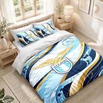 Bedding Set 1 Duvet Cover 2 Pillowcases Lazio FC Print Bedroom Home Decoration 140cmx200cm