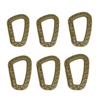 1/6/12Pcs 8.5cm Backpack Buckle Fast Carabiner Plastic Hook D Shape Mosqueton Gear For Outdoor Camping brown