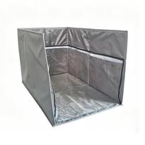 Litter Box Enclosure with Mat Waterproof Indoor Pet House Spacious gray
