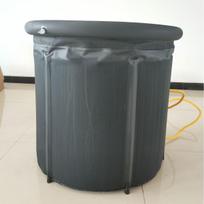 Insulated PVC Mesh Ice Bath Tub for Cold Therapy and Water Baths gray