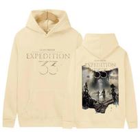 Claire Obscur Expedition 33 pattern printed men's hoodie a high-quality retro and fashionable long-sleeved hoodie from the 1990s XXL raudona