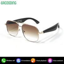 SACOSDING 2 In 1 Headset Smart Glasses with Speaker Bluetooth Call Music Anti-Blue Light Eyewear Waterproof Calls SunGlasses