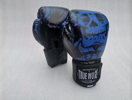Boxing Gloves Mma Gloves Training Gloves Unisex for Muay Thai Sandbag Sparring Adult Youth 8oz mėlyna