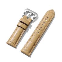 High Quality Genuine Leather Watch Strap 20mm 22mm 24mm 26mm Men Watchband Black Brown Blue Cowhide Leather Wristband Matte Belt 20mm šviesiai ruda spalva