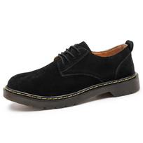 Plus Size Men's Genuine Leather Low-Top Workwear Martin Boots 45 juoda