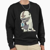 Unisex Cotton Sweater Pullover Hoodie Printed Sweater Appa Sip Sip Pullover Sweatshirt Casual Long Sleeve Sweatshirt L (60-70kg) gray
