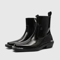 High-Top Thick-Soled Martin Boots Men'S Boots Men'S Casual Trendy High-Heeled Square-Head Cigarette Boots British Chelsea Boots Men'S 45 black