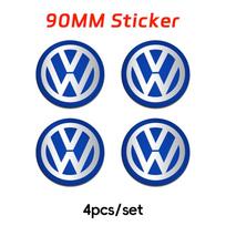 70/80/90/100/120mm Car Wheel Center Hub Cap Stickers For Volkswagen VW Golf Polo Tiguan Jetta Touran Passat Bora Beetle  gf4 Touareg
