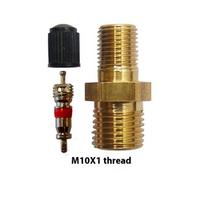 1Pc Anti-Corrosion Schrader Valve – 1/4  1/8  NPT M10 for Air Compressor Tanks Tire Inflation Systems Stem Caps1 M10 brown