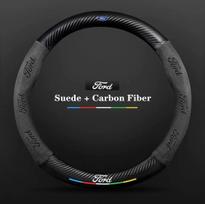 Ford ST EXPLORER EDGE Fiesta Focus Mondeo F150 Fusion Mustang Kuga Ranger Automobilio Neslystanti Suede Anglies Pluošto Vairo Dangtelis black