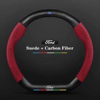 Ford ST EXPLORER EDGE Fiesta Focus Mondeo F150 Fusion Mustang Kuga Ranger Automobilio Neslystanti Suede Anglies Pluošto Vairo Dangtelis