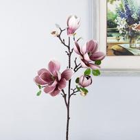 Large Artificial Magnolia Flower Handmade Realistic Simulation Big Magnolia Real Touch Eva Faux Magnolia Branch Wedding Decor gray