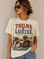 Thelma ir Louise Kelionė Geriausi Draugai 90-ųjų Filmas Vintažinis Įkvėptas Marškinėliai S brown