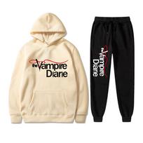 Vampyrų Dienoraščiai Hoodies ir Jogger Rinkinys M beige