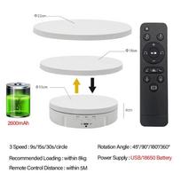 360 Degree Rotating Display Stand 10KG Photography Motorized Turntable 3 Speed Quiet Video Shooting Prop USB Remote Revolve Base balta
