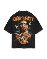 Mauricio Ruffy One Shot Vintage MMA Fighter Graphic T-Shirt Retro Fan Tee L black
