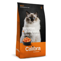 CALIBRA EXPERT+ Sensitive&Shiny Coat sausas pašaras jautriam virškinimui, suaug. katėms, 1,5 kg