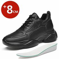 Vyriški vidiniai paaukštinimo batai Natūralios odos sportbačiai Laisvalaikio batai Nematomi paaukštinimo batai Vyras Lifteris 8CM Sportiniai 41 black
