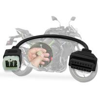 Obd2 Adapter Fit For Kawasaki Motorcycle 4 Pin To 16 Pin OBD Diagnostic Cable,For Z250/Z650/Z1000/ER6N/EX650F/Ninja400 Motorbike ECU Programming,Work for Kawasaki 4pin-2 white